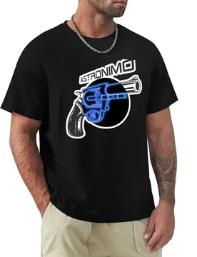 Astronimo - Happiness is a Neon Gun T-Shirt Basic Solid Color Short Sleeve Cotton Top - Aliexpress - FashionsVida