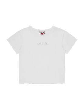Crystal Soft Serve Baby Tee - White
