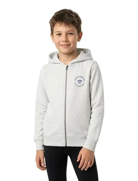 Sweat-shirt à Zip Simon White Melange 14 Années Garçon - Jack & jones - FashionsVida