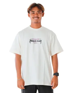 Maglietta A Maniche Corte Padang Cup 25 Poster Bone XS - Rip curl - FashionsVida
