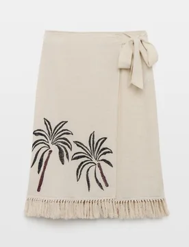 Falda pareo de playa liso de mujer - Énfasis - FashionsVida