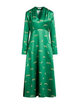 Vestido midi Mujer Verde 34,36,38,40,42 Mujer