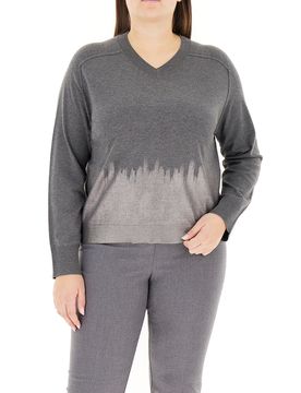 Maglione Scollo a V GRIGIO L