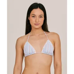 Top de bikini en cortina con puntilla