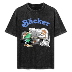 Max and Moritz Baker T-Shirt Minimalist Plain Crew Neck T-Shirt