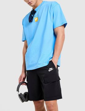 Mens Woven Cargo Pantaloncino - Nero, nero nero Uomo taglia S