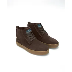 Botines de cordones de hombre en serraje