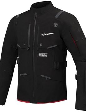 Giacca Moto Touring Laminata M-SKEID Nero Rosso Vivo taglia 3XL