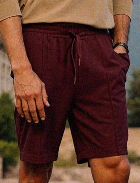 Shorts con viscosa - bordeaux