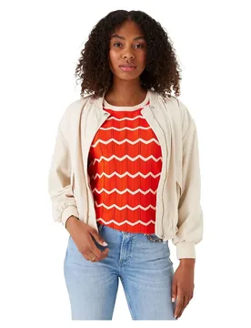 Garcia Veste Gj400206 Ecru L Femme - Garcia - FashionsVida