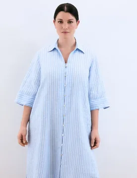Vestido midi liso de mujer - Couchel - FashionsVida