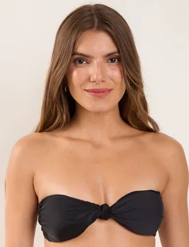 Top de bikini bandeau liso con relleno - Río de Sol - FashionsVida