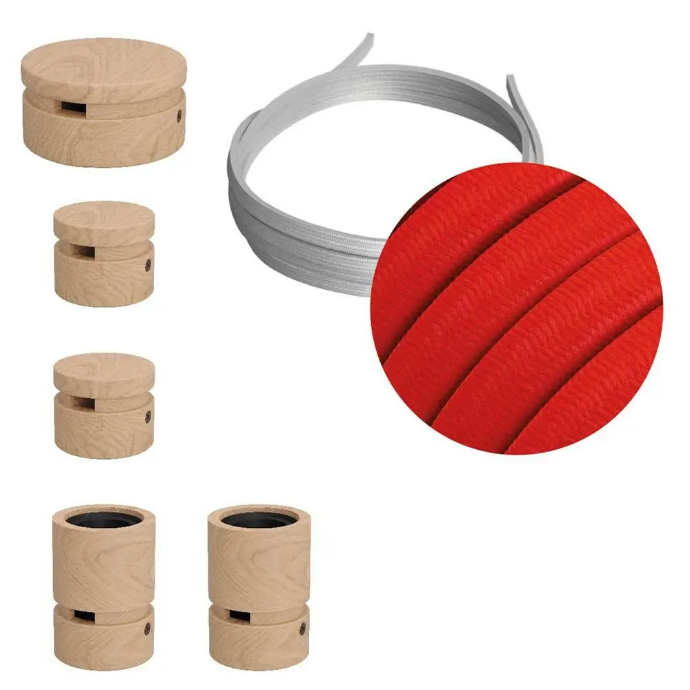 Cables Kit D´éclairage Wiggle Filé System Cm09 5 M 5 Unités Brown / Red One Size - Creative - FashionsVida