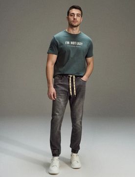 Pantaloni jogger slim fit - grigio