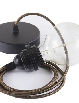 Cables Lampe Suspendue Pendel Pour Abat-jour Rl13 50 Cm Glittering Brown / Black One Size - Creative - FashionsVida