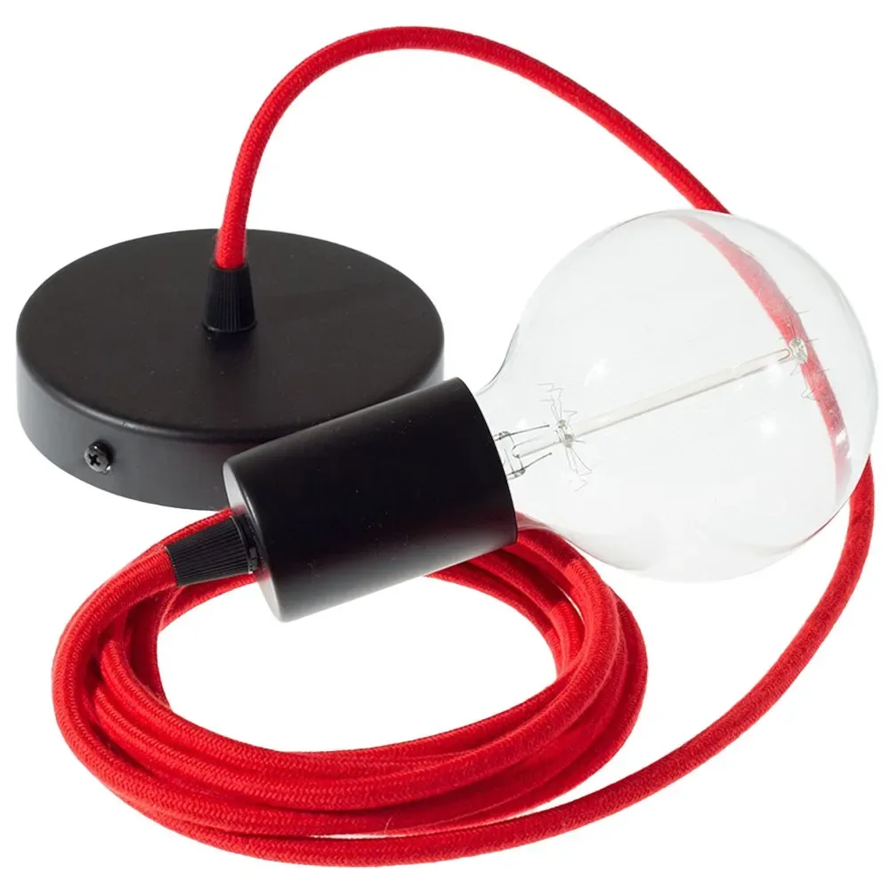 Cables Suspension Luminaire Rc35 50 Cm Fire Red / Black One Size - Creative - FashionsVida