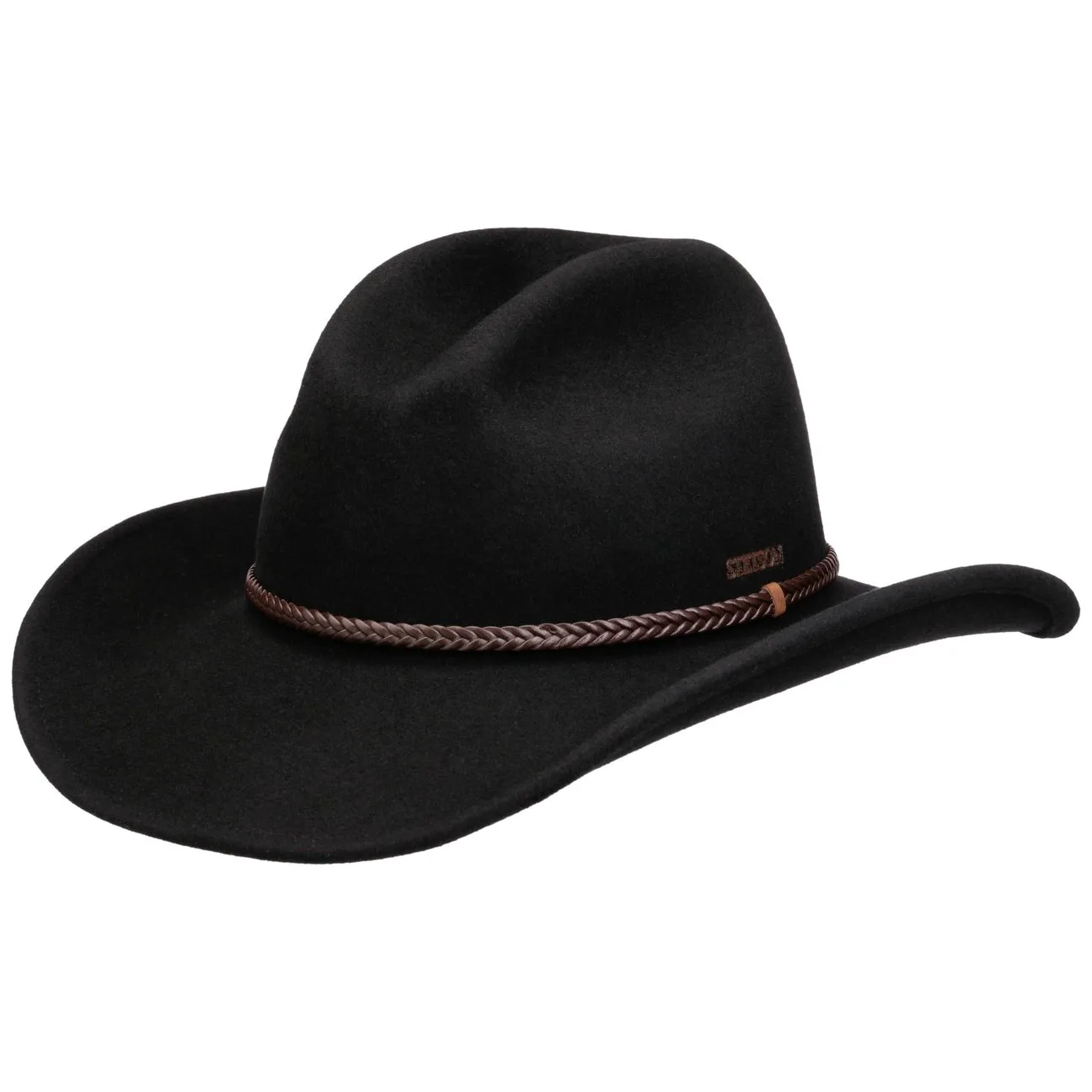 Oklahoma Western Wool Hat by - black - Size: L (58-59 cm) - Stetson - FashionsVida
