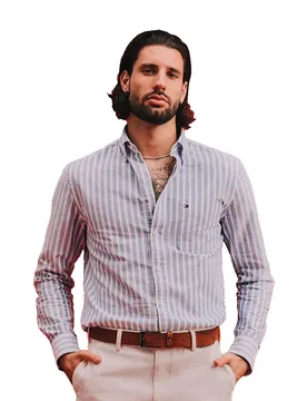 Camicia A Maniche Lunghe Mw0mw3308 Desert Sky / Stripe 2XL - Tommy hilfiger - FashionsVida