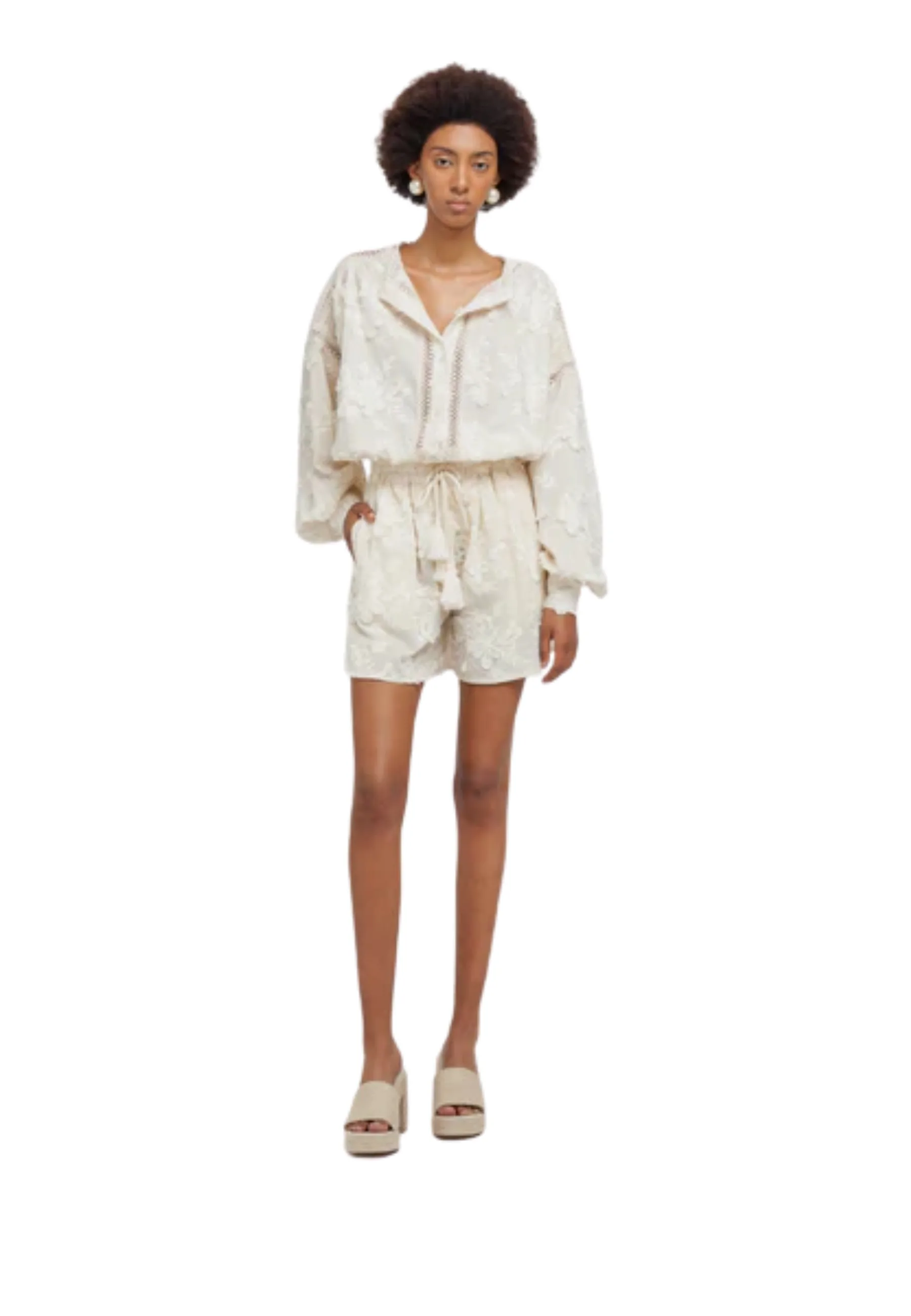 SHORTS Donna Weili Zheng RICAMATO - WEILI ZHENG - FashionsVida