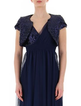 Coprispalle in paillettes BLU XS