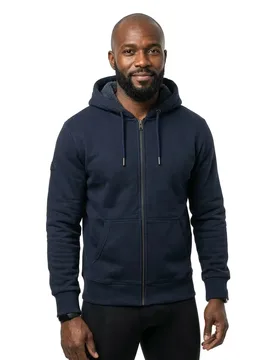 Felpa Con Zip Borg Lined Eclipse Navy M - Superdry - FashionsVida