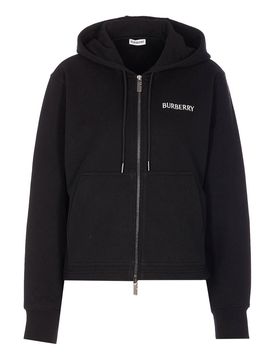 Felpa con cappuccio e zip Harper nera