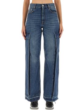 Wide-leg Cargo Jeans