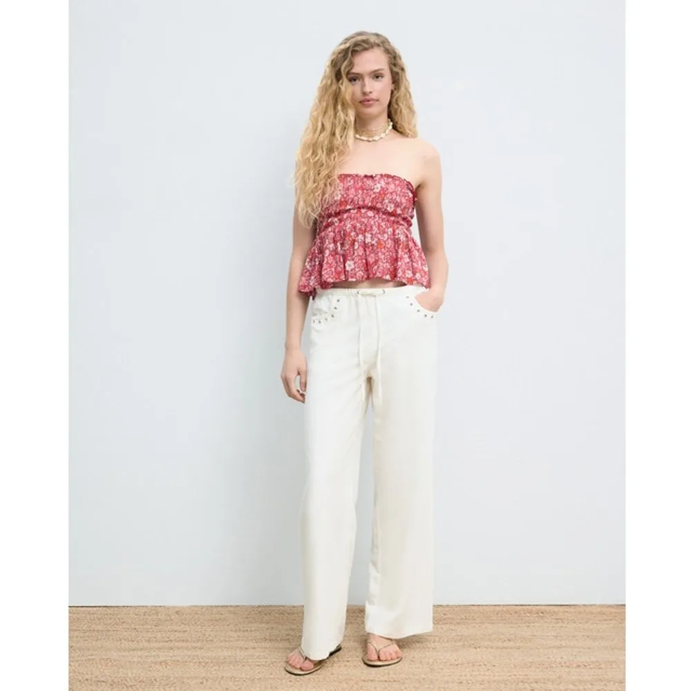 Pantalón largo de mujer con gomas - Green Coast - FashionsVida