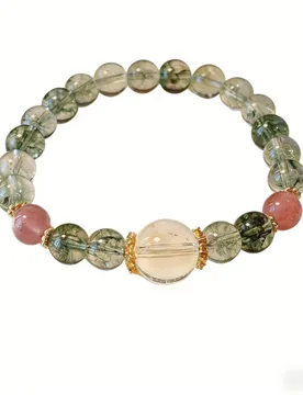 KITYKISS Natural Green Phantom Crystal Bracelet | Meditation Spiritual Gift, Unique Natural Stone Beaded Jewelry for Daily Wear - Aliexpress - FashionsVida