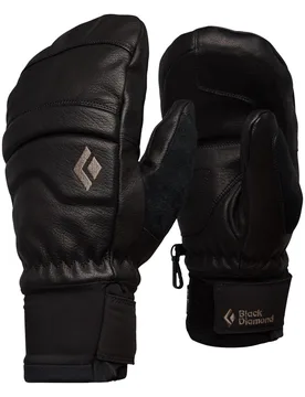 Freeride Fäustlinge aus PrimaLoft® Spark Mitts Black Black für Herren aus Leder Größe S schwarz - Black diamond - FashionsVida