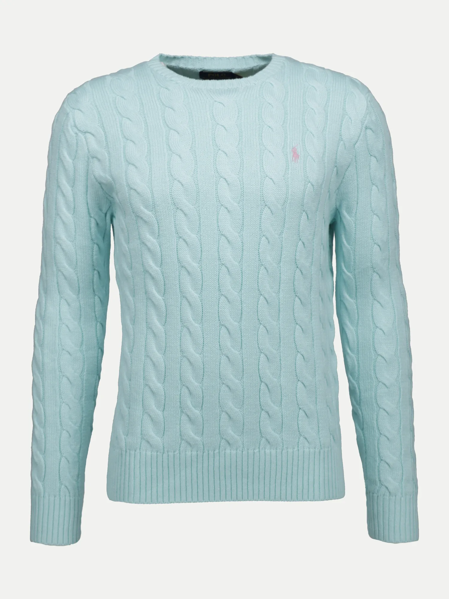 Polo Zopfstrick-Pullover mit Logo-Stick Blau M - Ralph Lauren - FashionsVida