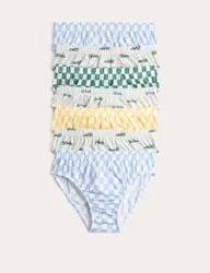 Pack Car & Checkerboard Pure Cotton Briefs (18 Mths-14 Yrs) Multi male