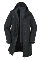 Women's 'Luna' 3 In 1 Long Waterproof Adjustable Hood Zip Up Winter Jacket in Black Size: 20 - Black - Size: 20