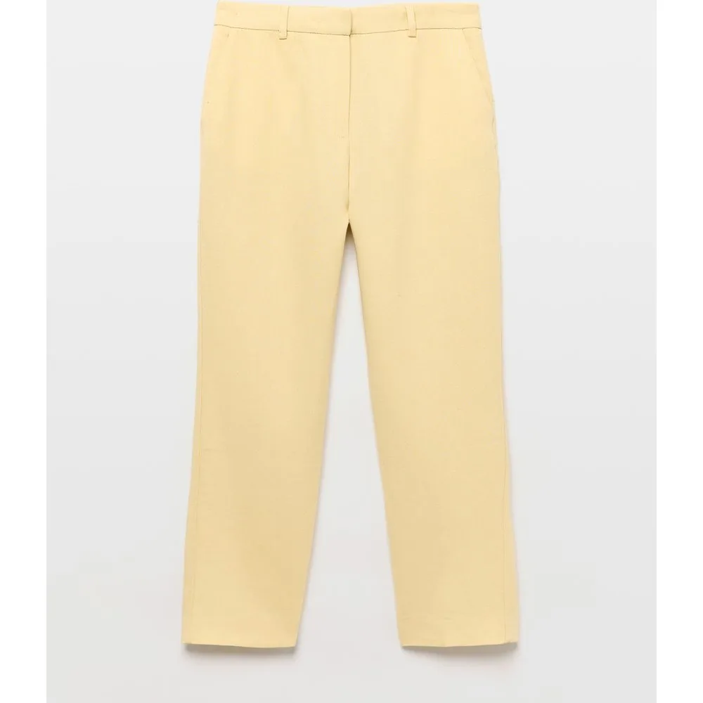 Pantalón de mujer semipitillo lino - Woman Limited El Corte Inglés - FashionsVida