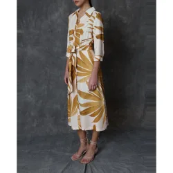 Vestido largo estampado