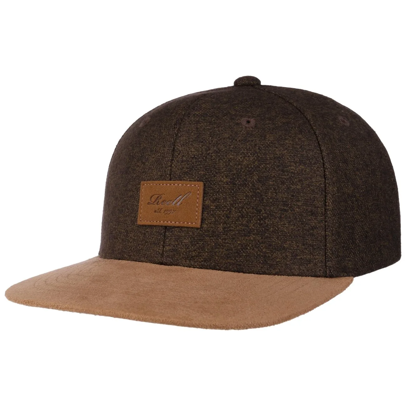 Faux Suede Brim Cap by - olive - Female - Size: One Size - Reell - FashionsVida