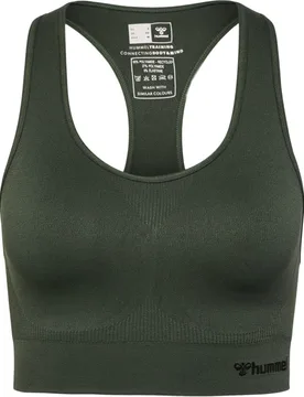 Tif Seamless Sports Damen Sport-BH, grün M - Hummel - FashionsVida