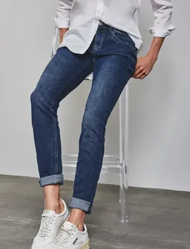 Jeans im Casual Fit female Blau