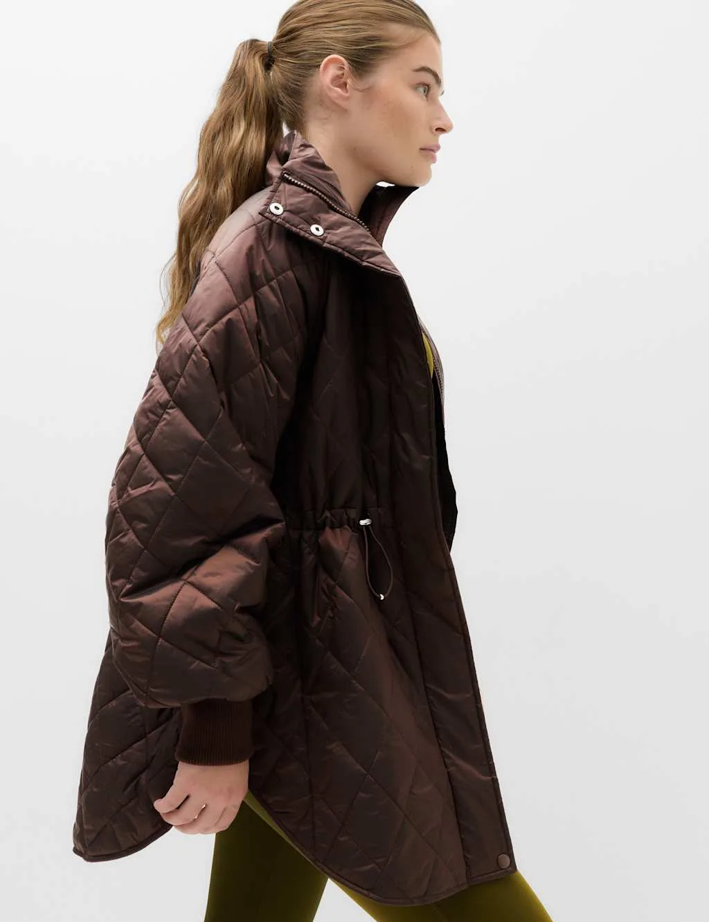 Stormwear™ Cocoon Longline Padded Jacket Dark Chocolate female - Goodmove - FashionsVida