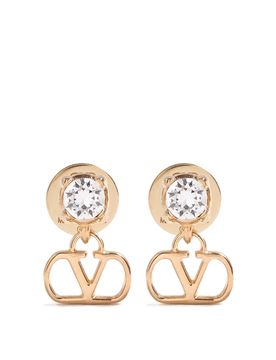 Orecchini con strass firma Vlogo