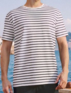Sinsay - T-shirt a righe - panna