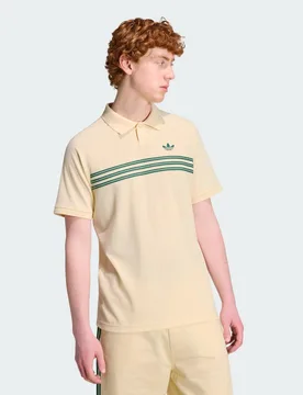 POLO CHEST STRIPES 2XL Warm Vanilla - Adidas - FashionsVida