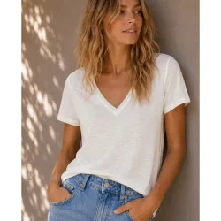 Camiseta de mujer lúrex manga corta