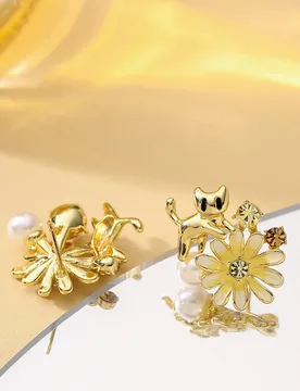 Fashionable and super fairy sweet temperament fairy wind drop glaze small daisy flower pearl earrings fashion versatile earrings - Aliexpress - FashionsVida