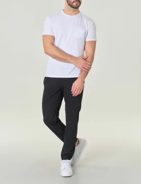 T-shirt bianca Shirty Revo in cotone stretch con taschino al petto - R.R.D. - FashionsVida