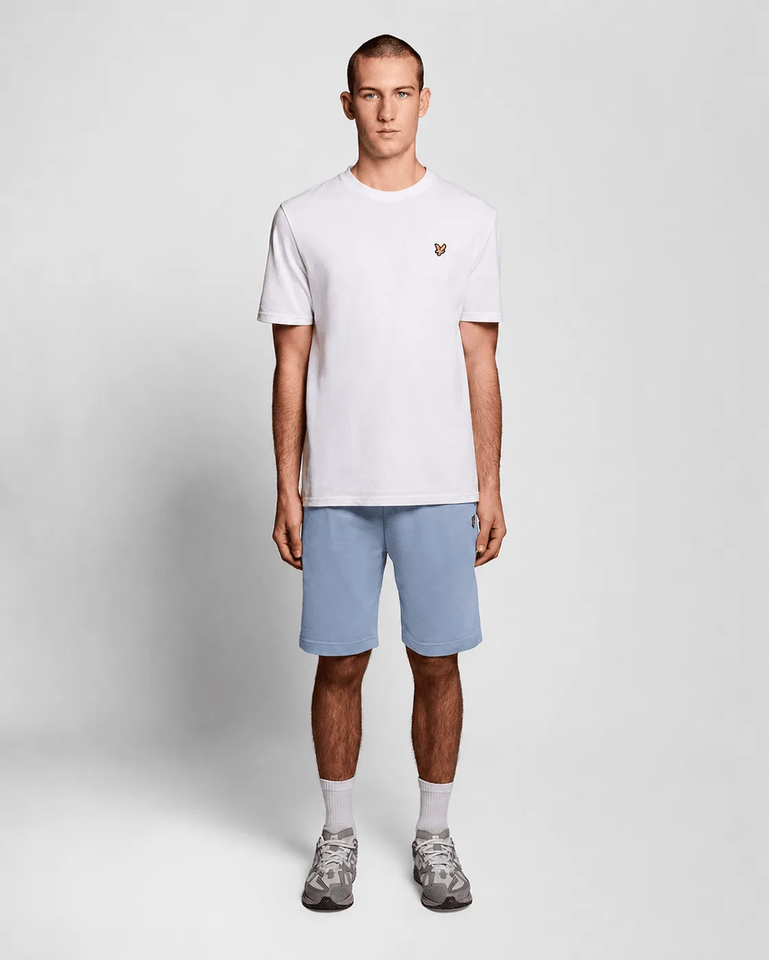 Men's Cotton Sweat Shorts in Blue - Lyle & Scott - FashionsVida