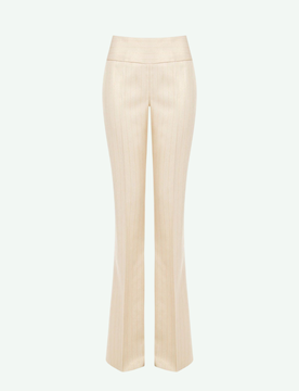Pantalone a zampa donna beige chiaro