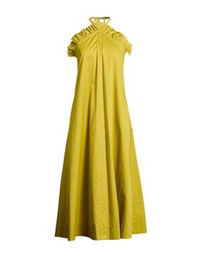 Maxi-Kleid Damen Limettengrün 36 Damen