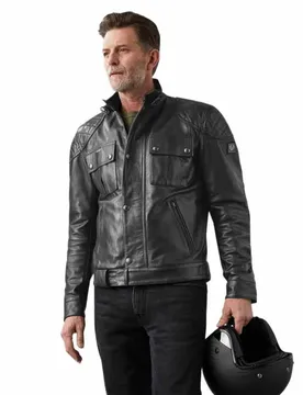 Giacca Di Pelle Brooklands Antique Black 3XL