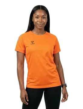 T-shirt à Manches Courtes Lead Poly Orange Tiger M - Hummel - FashionsVida